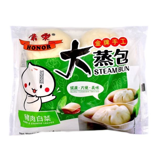 Honor Pork & Chinese Leaves Bun 康樂手工大蒸包一豬肉白菜 600g (Frozen) - Tuk Tuk Mart