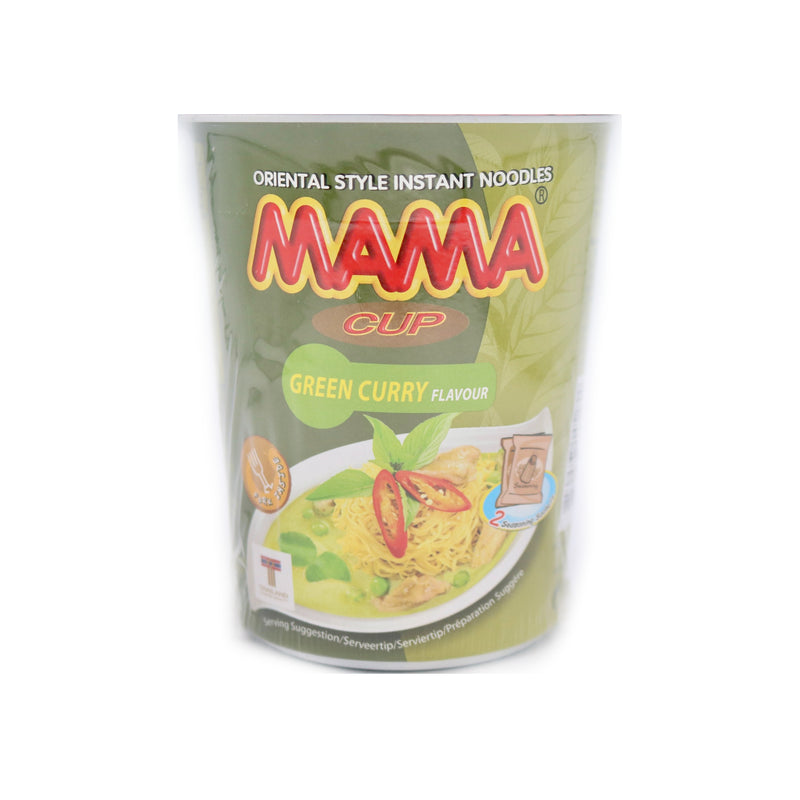 MAMA Oriental Style Instant Noodles Green Curry Flavour (Cup) 70g - Tuk Tuk Mart