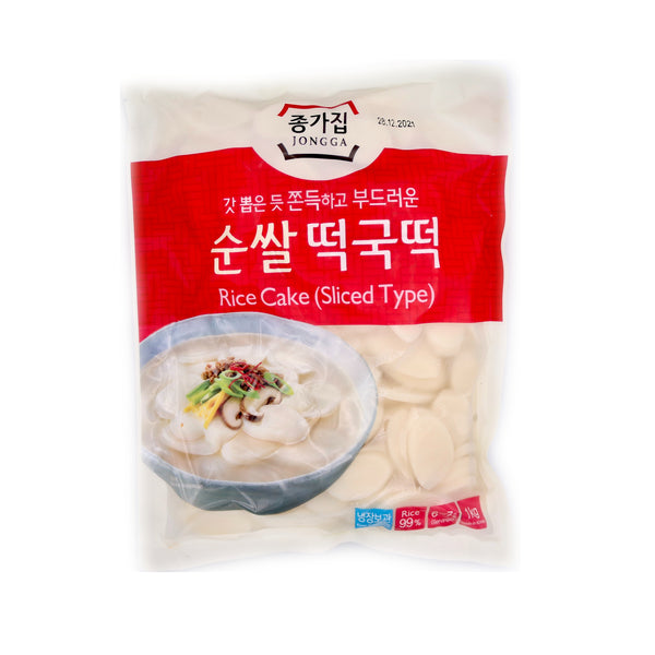 Fresh Jongga Rice Cake Sliced 韓國新鮮年糕片 1kg - Tuk Tuk Mart