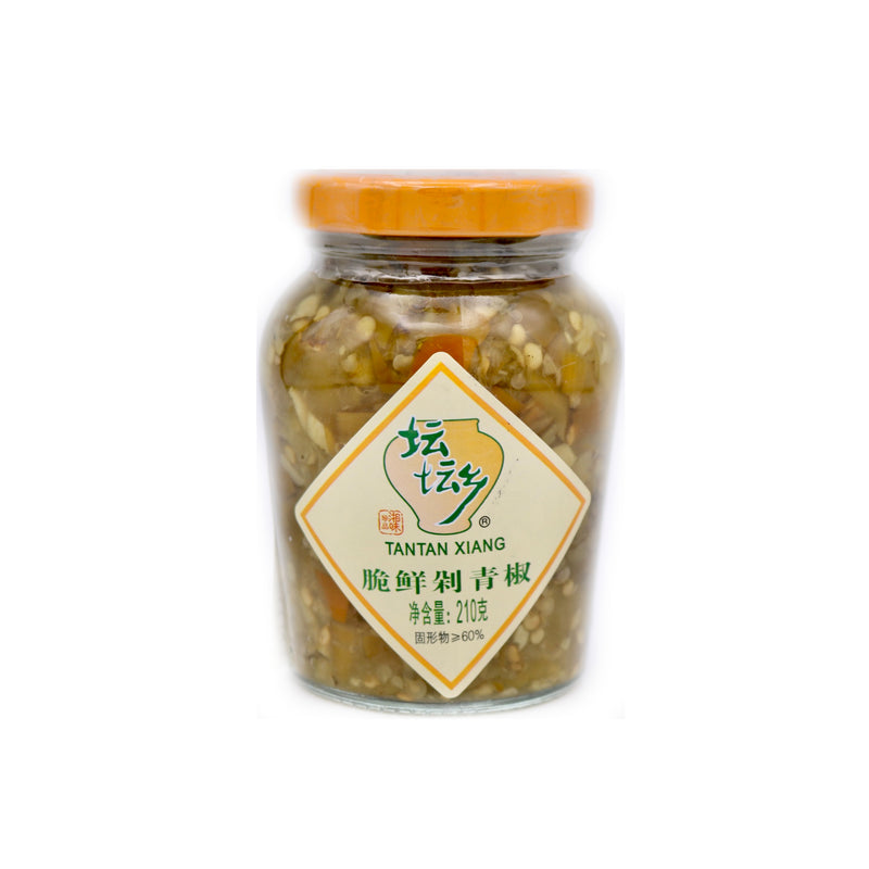 Tan Tan Xiang Chopped Crisp Green Chilli (with Sweetener(s)) 210g - Tuk Tuk Mart