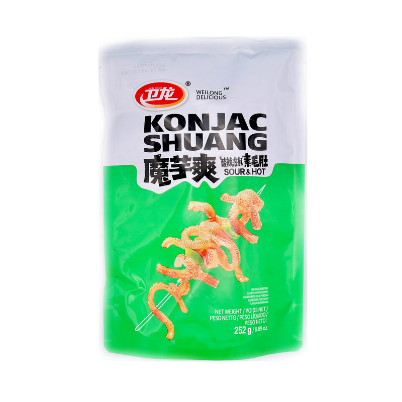 Wei Long Hot & Sour Konjac Strips (28x9g Packets) 252g - Tuk Tuk Mart