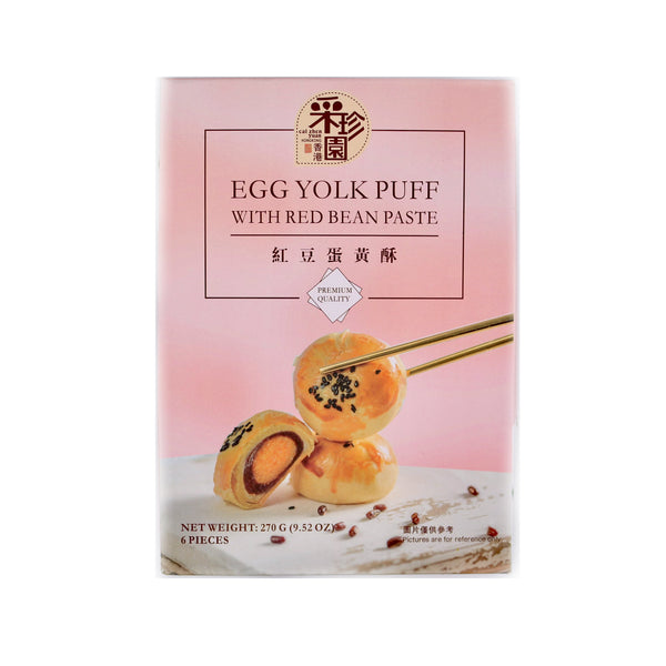 CZY Brand Egg Yolk Puff with Red Bean Paste (6 Pieces) 270g - Tuk Tuk Mart