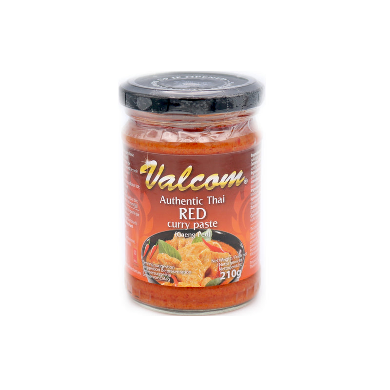 Valcom Authentic Thai Red Curry Paste (Gaeng Ped) 210g - Tuk Tuk Mart