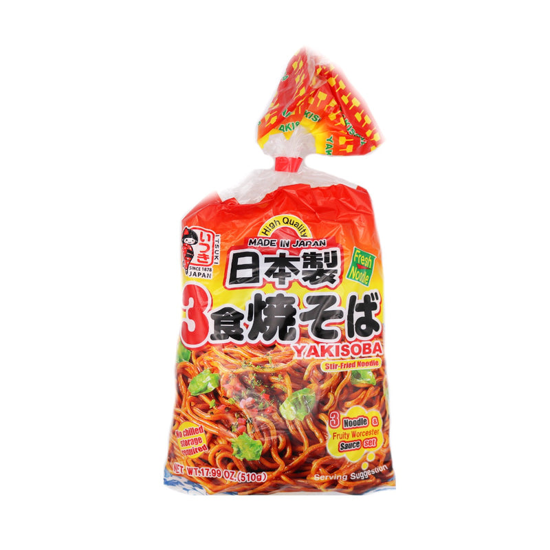 Itsuki Yakisoba Stir-Fried Noodle 510g (3x170g) | Tuk Tuk Mart