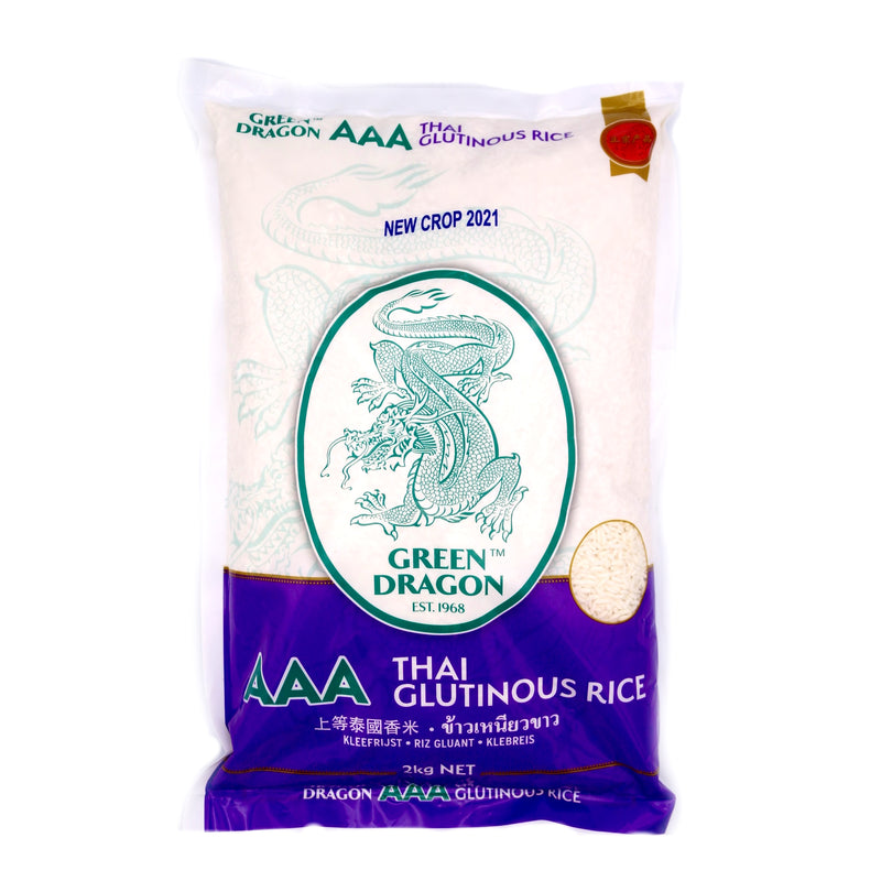 Green Dragon AAA Thai Glutinous Rice 2KG | Tuk Tuk Mart