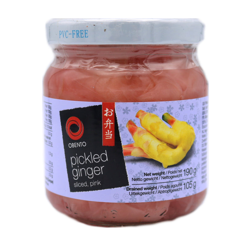 Obento Pickled Sliced Pink Ginger 190g | Tuk Tuk Mart