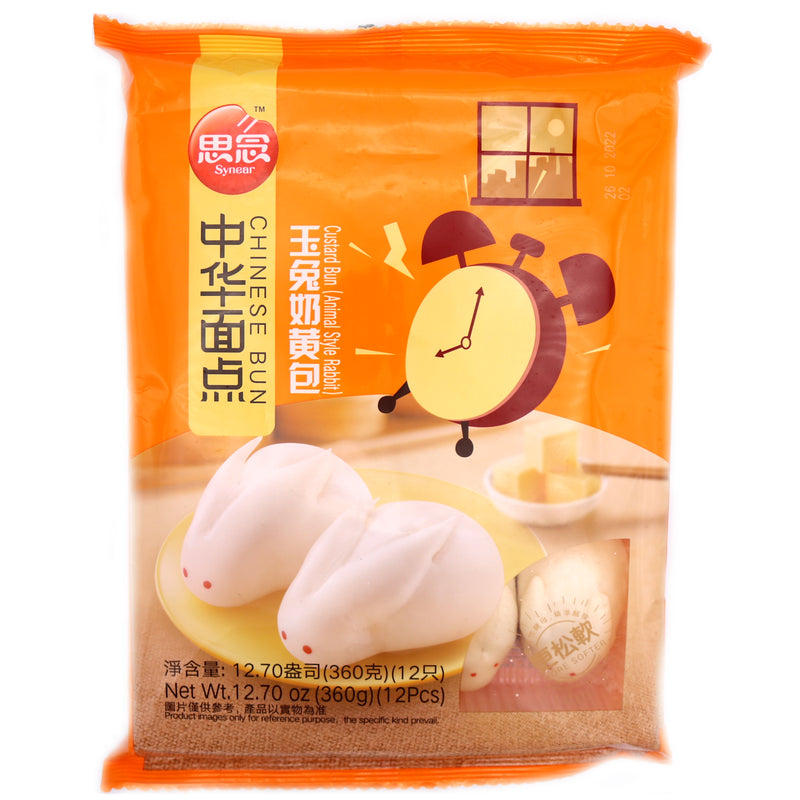 Synear Rabbit Shaped Custard Bun 360g (Frozen) | Tuk Tuk Mart