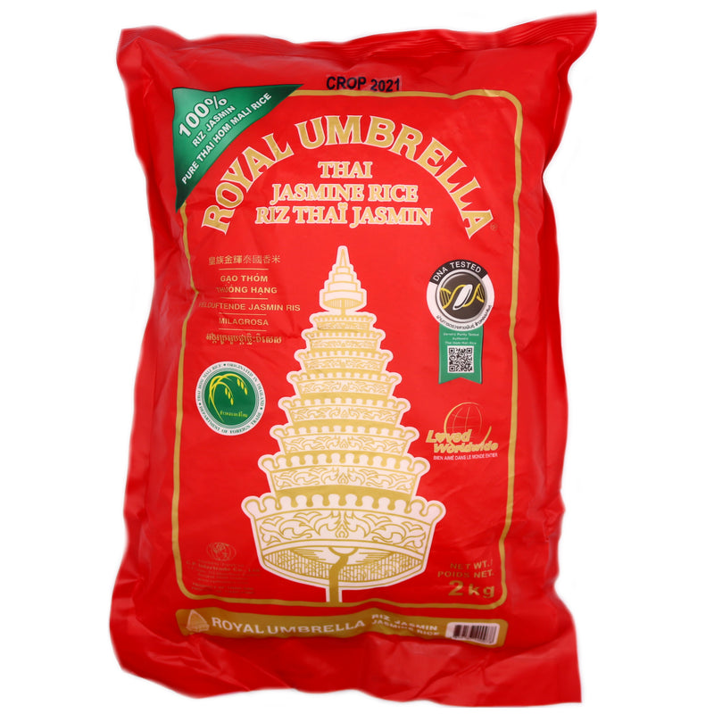 Royal Umbrella Thai Jasmine Rice 2KG | Tuk Tuk Mart