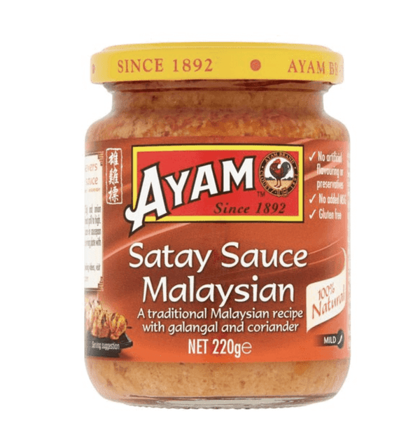 Ayam Malaysian Satay Sauce 雄雞牌馬來西亞沙爹 酱 220g | Tuk Tuk Mart