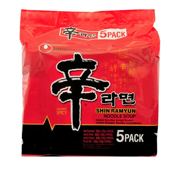 Nongshim Shin Ramyun Noodle (Gourmet Spicy) 600g (5x120g) | Tuk Tuk Mart