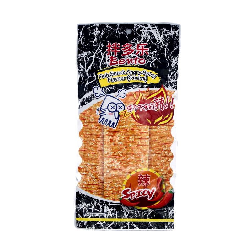 Bento Brand Fish Snack Angry Spicy Flavour (Surimi) 20g | Tuk Tuk Mart
