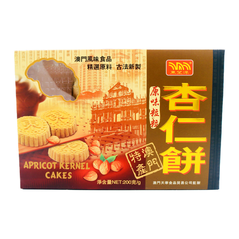 Dong Wang Yang Almond Cakes (Mung Bean Biscuits with Alpricot Kernel) 澳門東望洋原味粒粒杏仁餅餅 200g | Tuk Tuk Mart