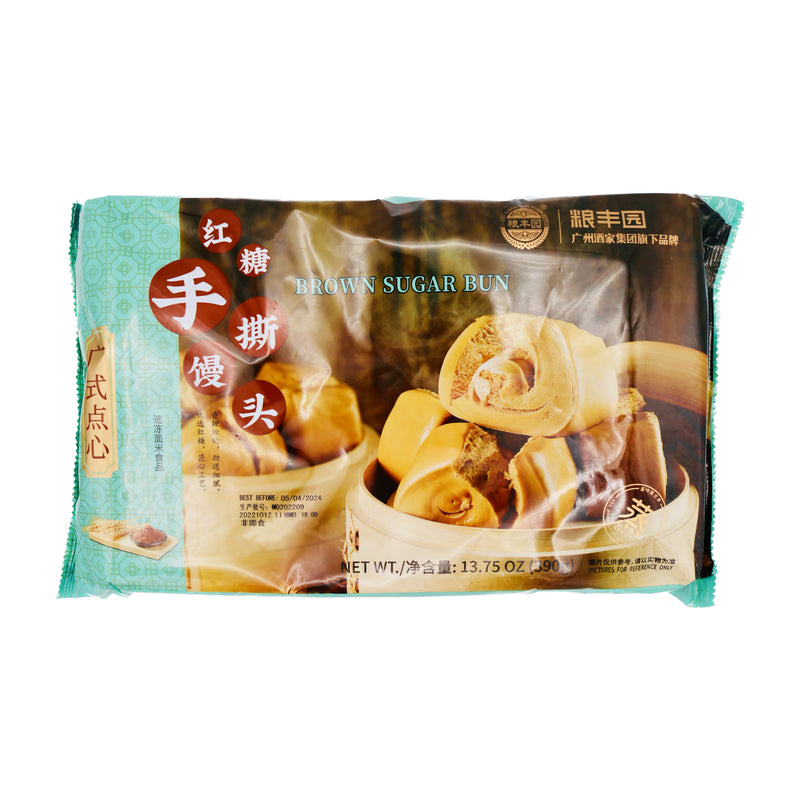 GZJJ Liang Feng Yuan Brown Sugar Bun - Chinese Bun mix with Brown Sugar Flavour 廣州酒家糧豐園紅糖手撕饅頭 390g (Frozen) | Tuk Tuk Mart