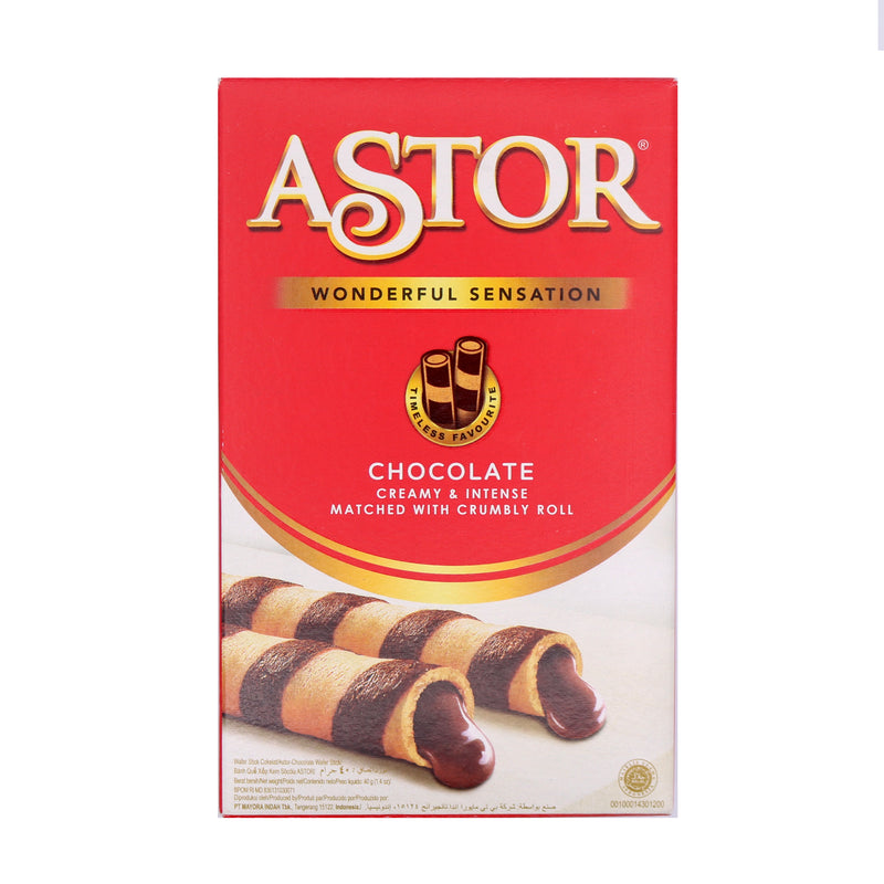 Astor Creamy Chocolate Wafer Rolls 40g | Tuk Tuk Mart