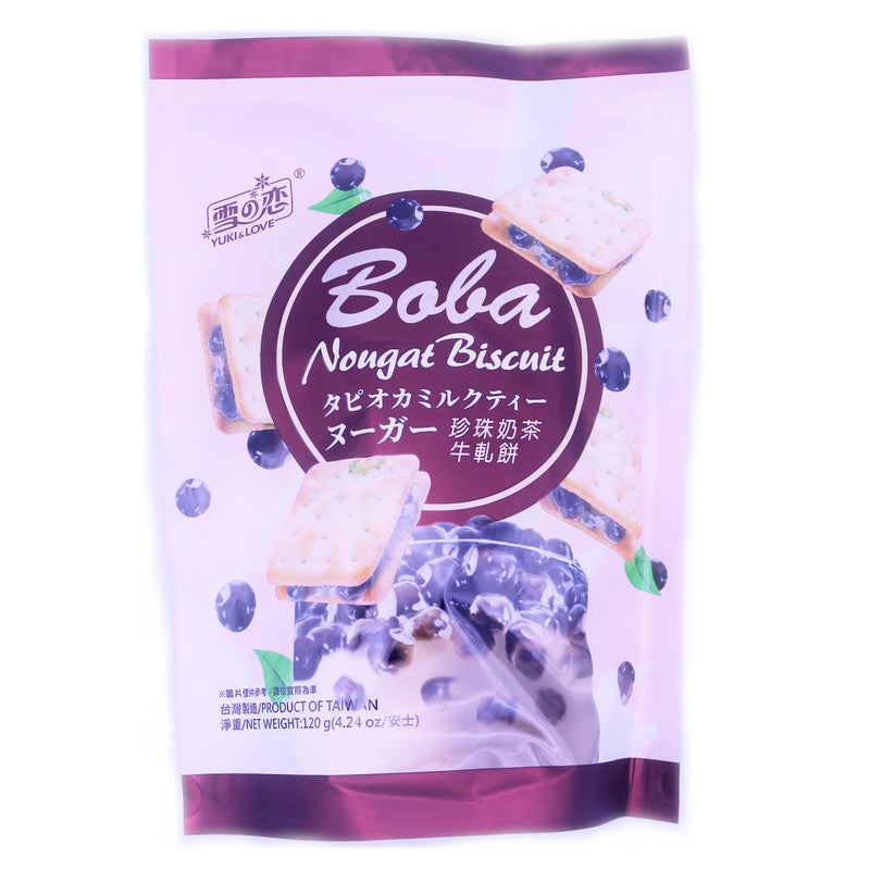 Yuki & Love Boba Nougat Biscuit 120g (15g x 8) | Tuk Tuk Mart