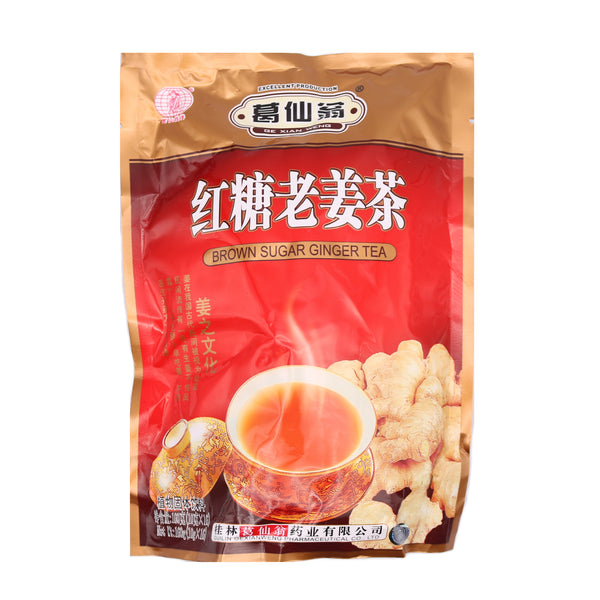 Ge Xian Weng Brown Sugar Ginger Teabags 160g (16x10g) | Tuk Tuk Mart