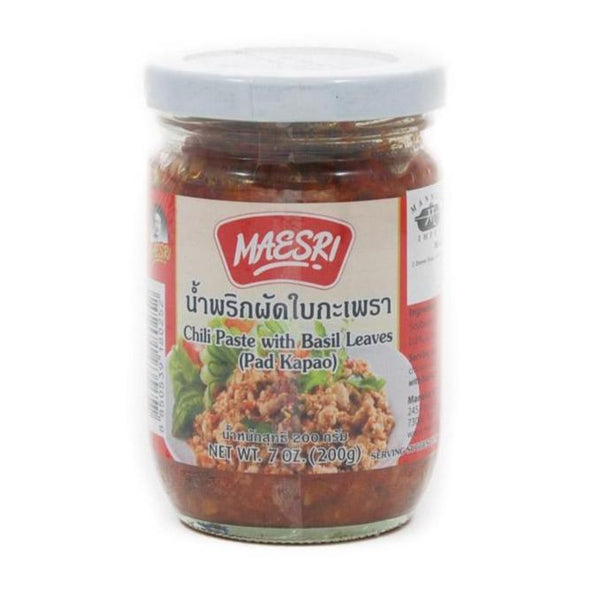 Maesri Chilli Paste With Basil Leaves (Pad Kapao) 200g | Tuk Tuk Mart