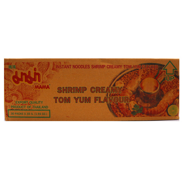 Box Of MAMA Creamy Shrimp Tom Yum Flavoured Instant Noodles (30 Packs X 55g) | Tuk Tuk Mart