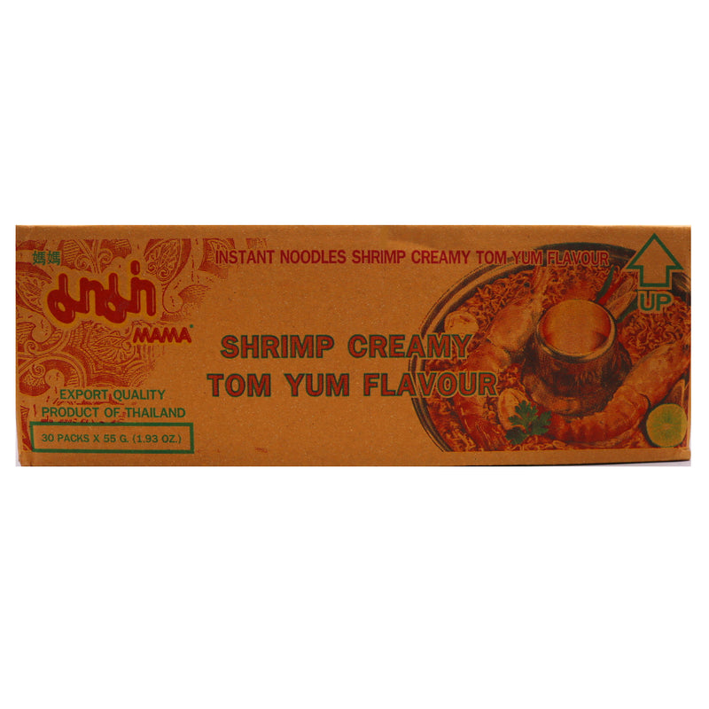 Box Of MAMA Creamy Shrimp Tom Yum Flavoured Instant Noodles (30 Packs X 55g) | Tuk Tuk Mart