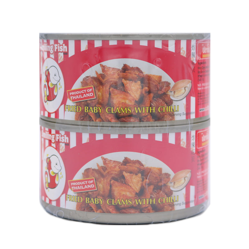 Smiling Fish (Pla Yim) Fried Baby Clam with Chilli 140g (2x70g) Value Pack | Tuk Tuk Mart