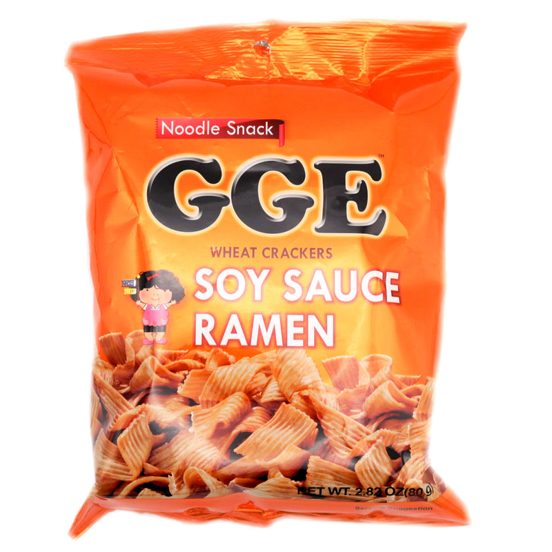 Wei Lih GGE Wheat Crackers Soy Sauce Ramen Flavour (Noodle Snack) 80g | Tuk Tuk Mart