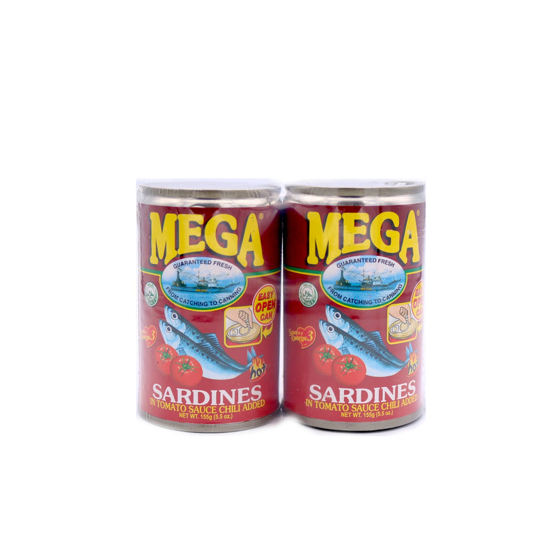 Mega Sardines in Tomato Sauce Chilli Added 310g (2x155g) | Tuk Tuk Mart