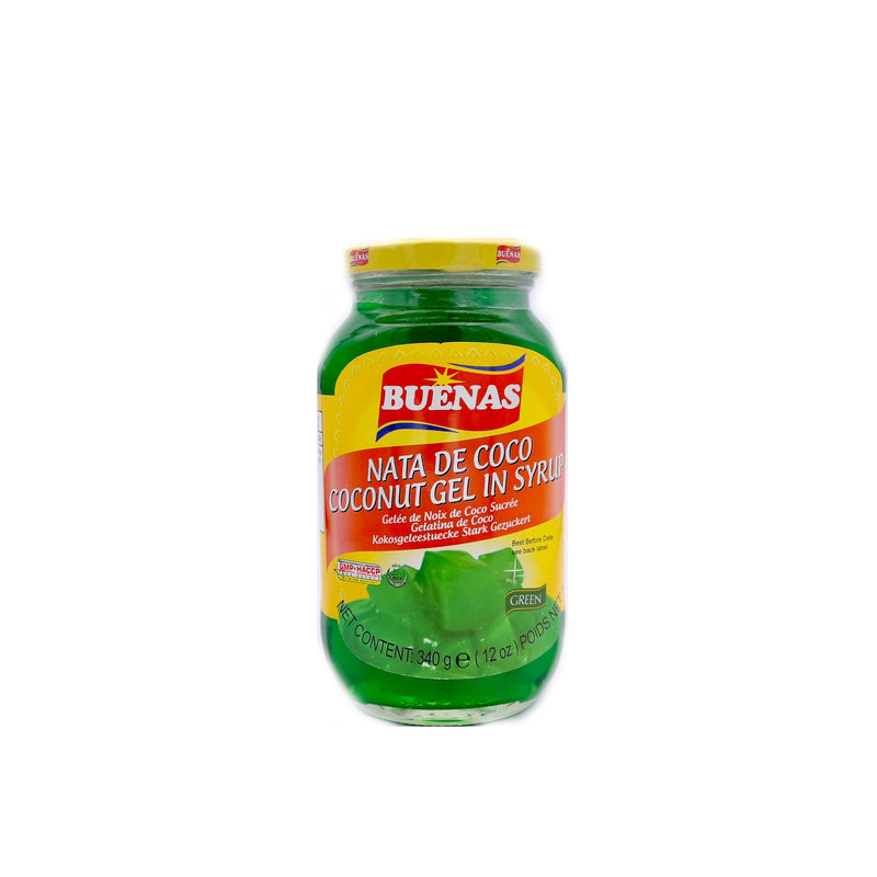 Buenas Nata De Coco Coconut Gel in Syrup - Green 340g