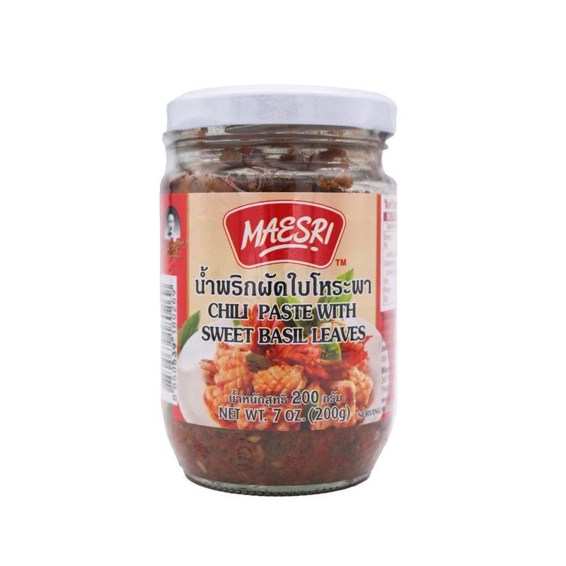 Maesri Chilli Paste with Sweet Basil Leaves 200g - Tuk Tuk Mart