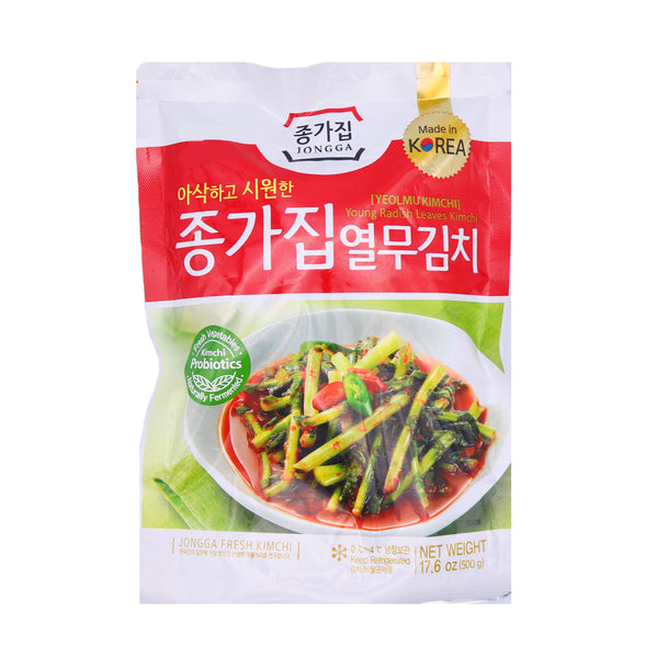 Jongga Yeolmu Kimchi (Young Radish Leaves) 500g | Tuk Tuk Mart