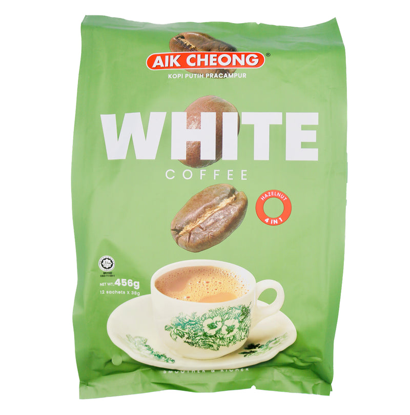 AIK Cheong 4 in 1 White Coffee Hazelnut (38g*12 Sachets) 456g | Tuk Tuk Mart