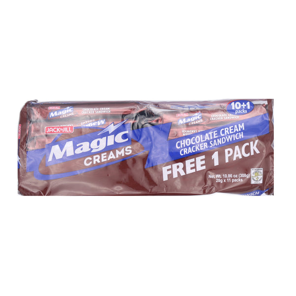 Jack 'N Jill Magic Creams (Chocolate Cream Cracker Sandwich) 308g (11X28g) | Tuk Tuk Mart