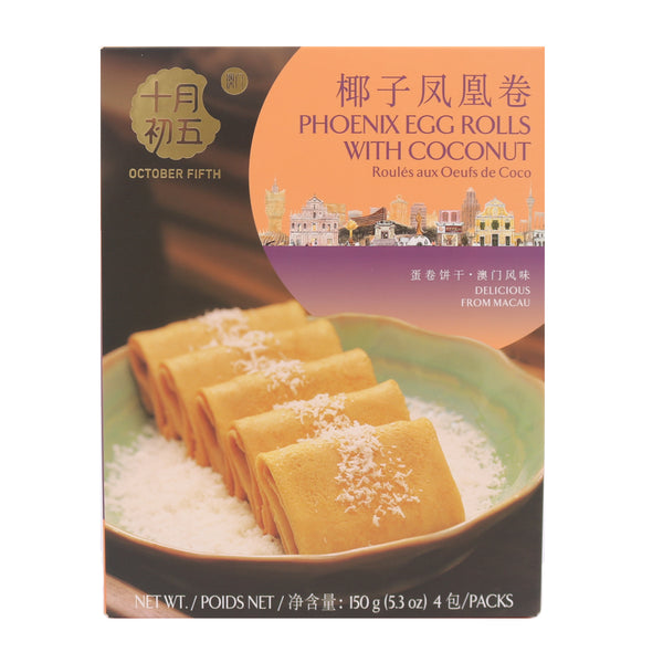 October Fifth Phoenix Egg Rolls With Coconut 150g | Tuk Tuk Mart