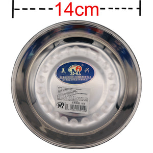 Mei Xing Stainless Steel Meal Plate Platter 美興不鏽鋼餐盤 14cm | Tuk Tuk Mart