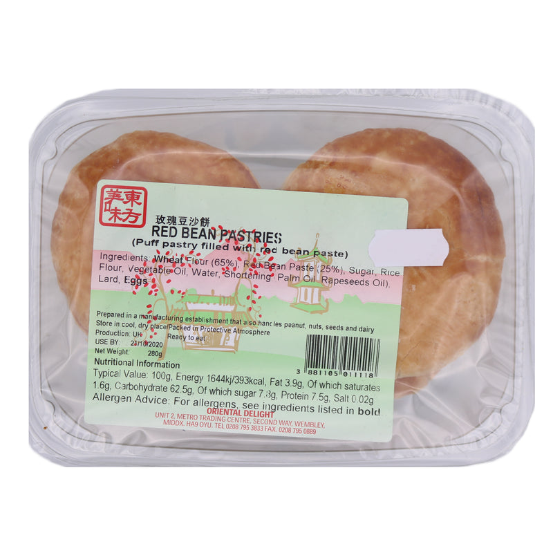 Oriental Delight Red Bean Pastries (Puff Pastry Filled with Red Bean Paste) 280g | Tuk Tuk Mart