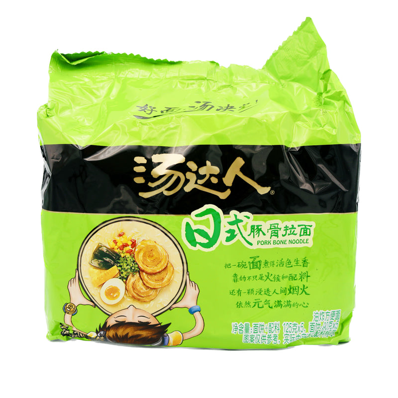 Unif Tangdaren Instant Noodles Pork Bone Flavour Japanese Style 統一湯達人日式豚骨麵 (125g*5Pcs) 625g | Tuk Tuk Mart
