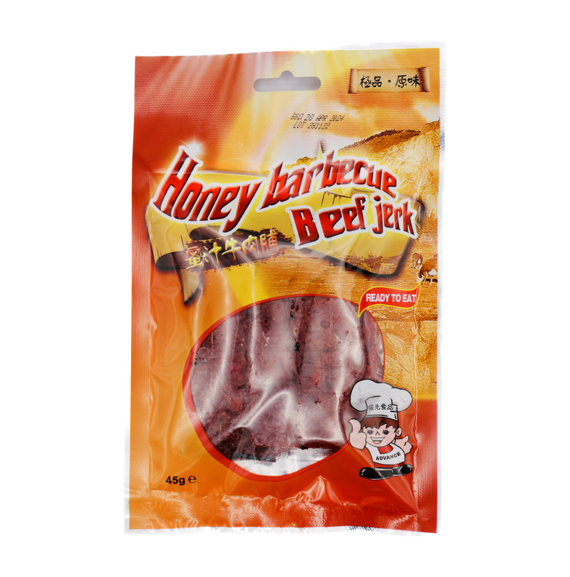 Advance Food Honey Barbecue Cooked Beef with Sugar and Sweetener 領先牌蜜汁牛肉脯 40g | Tuk Tuk Mart