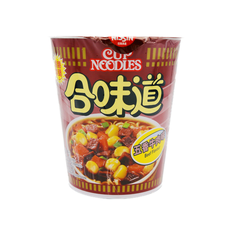 Nissi Cup Noodles Beef Flavour Instant Noodles 五香牛肉味 69g | Tuk Tuk Mart