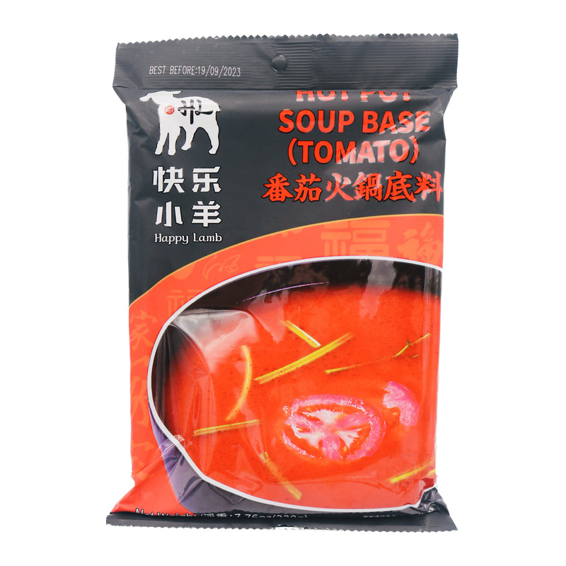 Happy Lamb Hot Pot Soup Base Tomato Flavour 快樂小羊番茄火鍋底料 220g | Tuk Tuk Mart